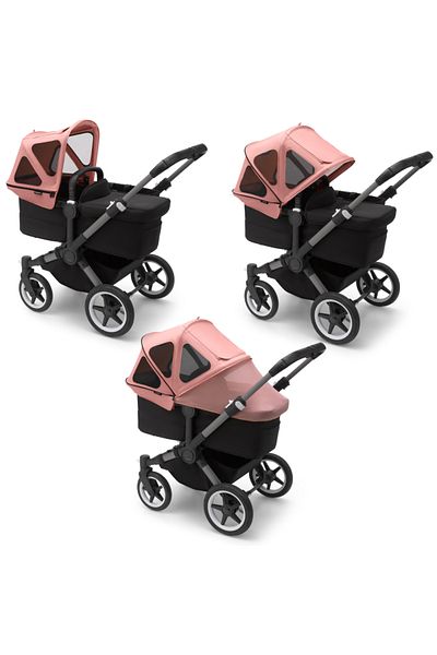 Bugaboo Capotina cu extensie plasa insecte Donkey Morning Pink