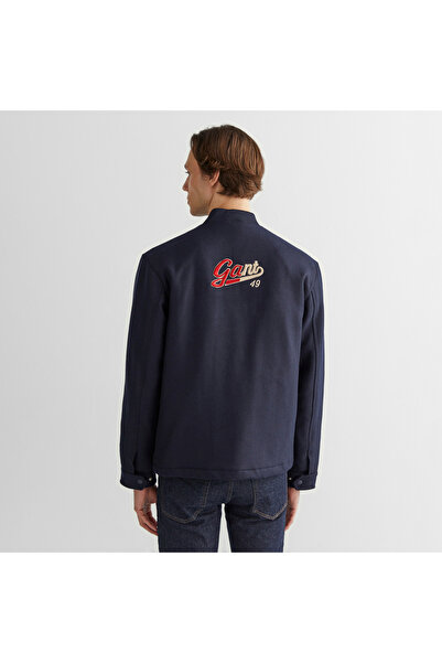 Gant Erkek Lacivert Oversize Fit Hakim Yaka Logolu Ceket