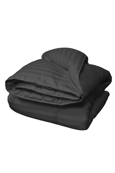 Five Store Microfiber quilted duvet, damask cover for summer, 200 g/sqm, black, 210x230 cm