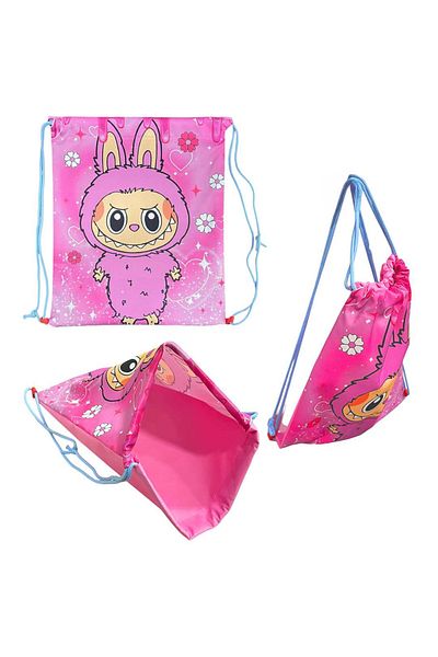 Art Tone Asian Backpack Cute Monster Labubu Drawstring 36X46 cm 0m+