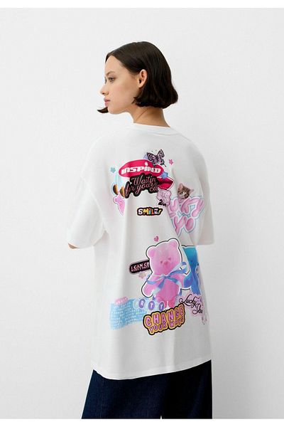 sole stories Premium Oversize Cut Short Sleeve Printed T-Shirt