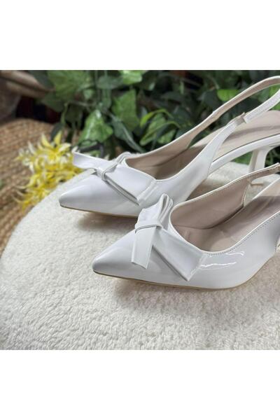 MEY Modern Patent Leather Bow Thin Heeled Shoes M1103
