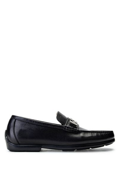 Valentino Men's Genuine Leather Black Loafer Shoes