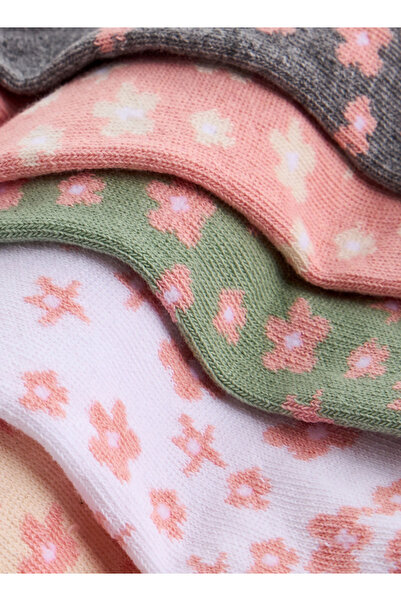 Flora Bella by Shoexpress Floral Print Ankle Length Socks - Set of 5