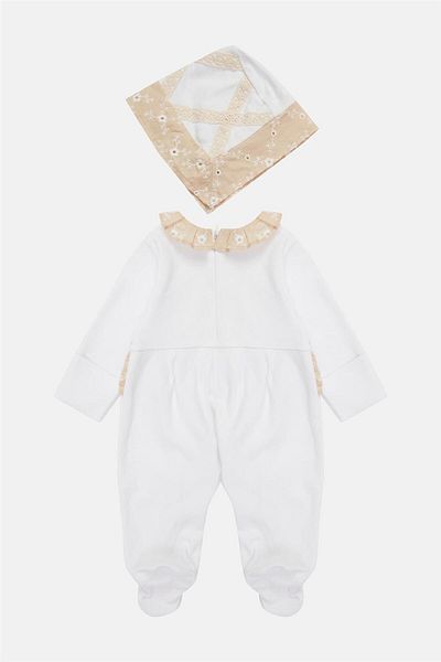 Layette Baby Girl White Overall