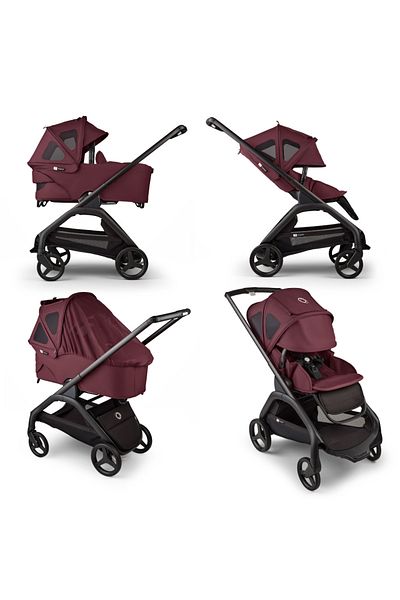 Bugaboo Capotina cu extensie plasa insecte Dragonfly Dark Cherry