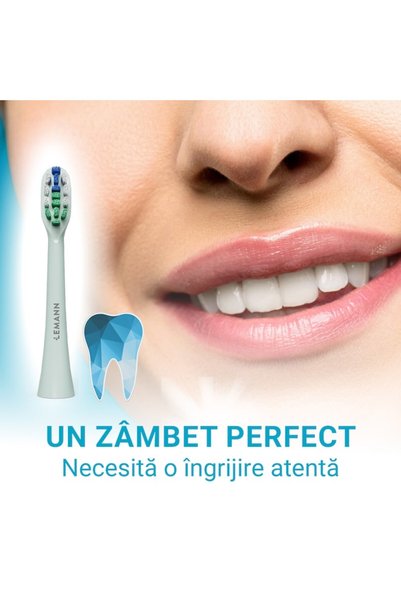 Lemann Capete de rezervă pentru periuța de dinți UltaSonic PRO48 – Mystique Green