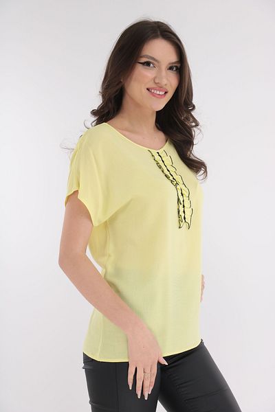 Vanessa Line RO Casual yellow viscose blouse