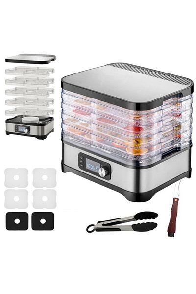 zola Food dehydrator 400W, 5 trays, 10L, temperature 35-70°C, 72h timer, LCD, stainless steel