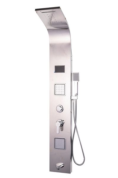 Trendy's TRENDY'S shower panel, with 5-function Digital Thermo stainless steel hydromassage, shiny chrome