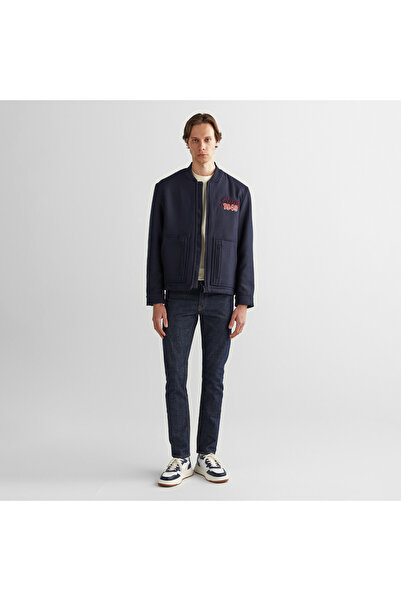 Gant Erkek Lacivert Oversize Fit Hakim Yaka Logolu Ceket