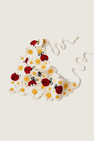 New Obsessions Bandană triunghiulară Daisy Knit