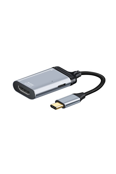 silabor Type-c'den HDTV/VGA/DP'e Kısa Kablo Çok İşlevli PD Şarjlı Alüminyum K...