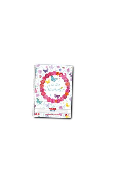 Herlitz Enjoy Life Spiral Notebook A4, Color Multicolor, Material Paper, 100 Sheets, Ruled Format, Economic
