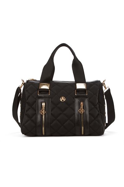 Adelina Bags Women's Quilted Embroidered Cylinder Model Hand and Cross Strap Shoulder Bag