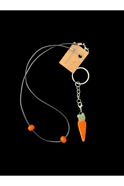 Neriseramik Carrot Necklace and Keychain