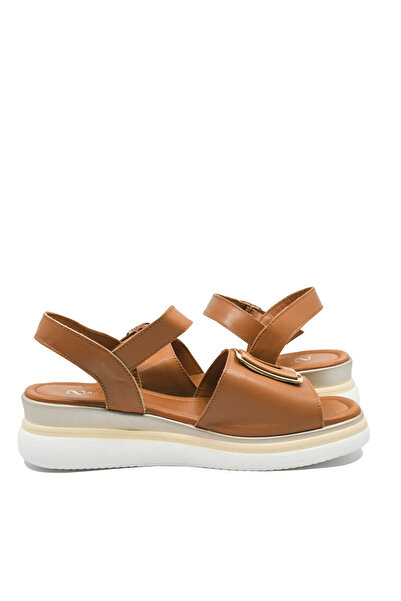 Anna Viotti women's sandals with decorative appliqué, taba, made of natural leather