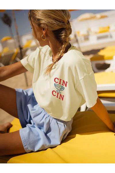 sole stories Premium Oversize Cut Short Sleeve Printed T-Shirt