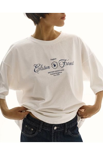 sole stories Premium Oversize Cut Short Sleeve Printed T-Shirt