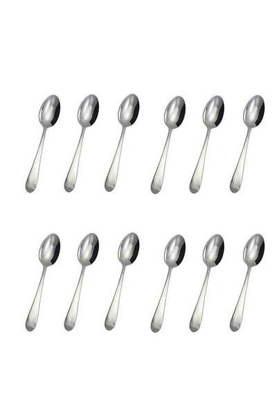 OEM Set of 12 Stainless Steel Spoons, Polished, Grunberg