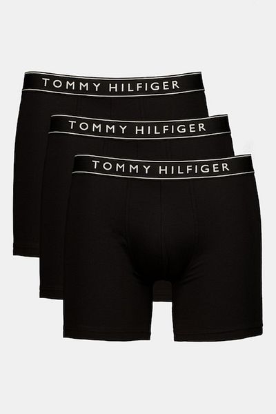 Tommy Hilfiger , Set of cotton-blend boxers with logo waistband - 3 pairs, Black, 2XL