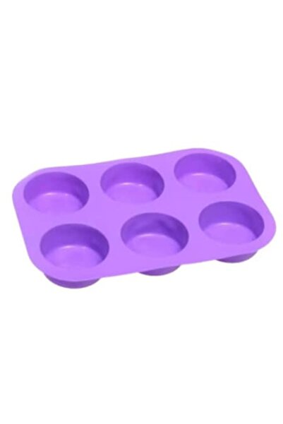 wei Formă de copt pentru brioșe din silicon cu 6 cavități, 25x17x3 cm