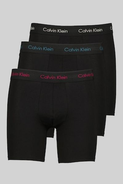 Calvin Klein , Set of Boxers with Logo - 3 Pairs, Black, Faded Black, XL