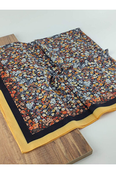 İpekel Desenli Dijital Elegance Pamuklu Eşarp Yazma SNM1046-04