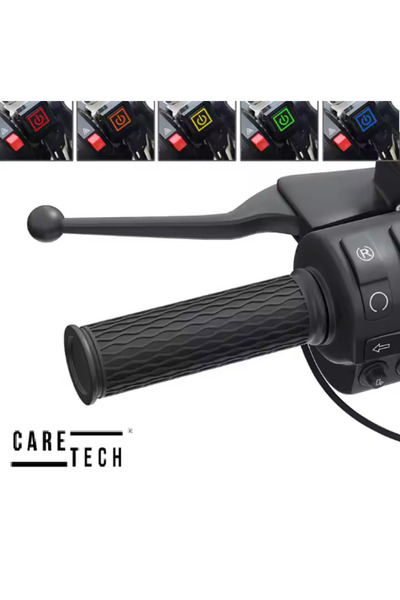 CARETECH CT-E1819 Elcik Isıtma Motosiklet 5 Kademeli Isıtmalı Geçmeli Takım Motosiklet Gidon Evrensel