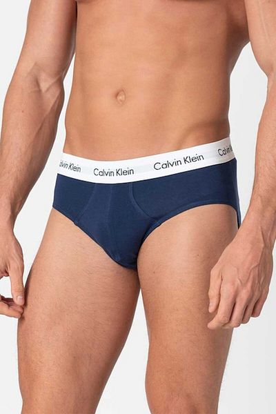 Calvin Klein , Set of Underwear with Logo Band in Waist - 3 Pairs, Red, Optical White, Navy, M