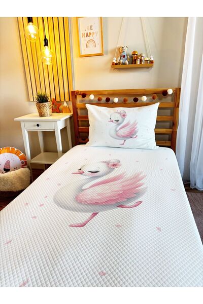 milroma طقم بيكيه مفرد مطبوع للأطفال والرضع مقاس 160x220 سم