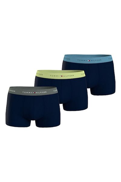 Tommy Hilfiger - Set of boxers with logo waistband - 3 pairs, Ultramarine Blue, Lime Green, Size L