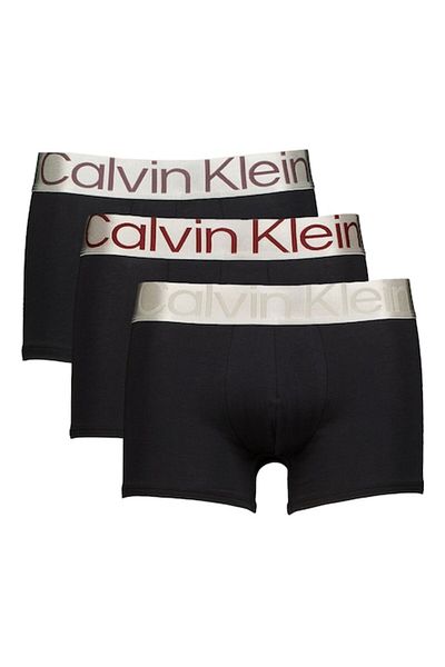 Calvin Klein , Set of boxers with logo waistband - 3 pairs, Black, Light Silver, L