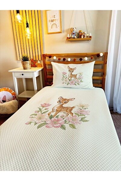 milroma طقم بيكيه مفرد مطبوع للأطفال والرضع مقاس 160x220 سم