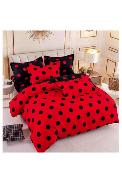 OEM Elegant Double Bed Set of 6 Pieces, Cotton Finet, Elastic Bed Sheet 180x200cm, 4 Pillowcases, Duvet