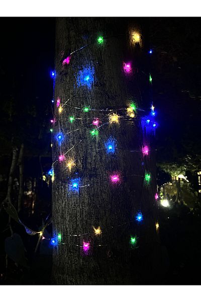 SERSIMO Ghirlanda luminoasa liniara, 100 LED-uri, 990cm, incarcare solara, multicolor
