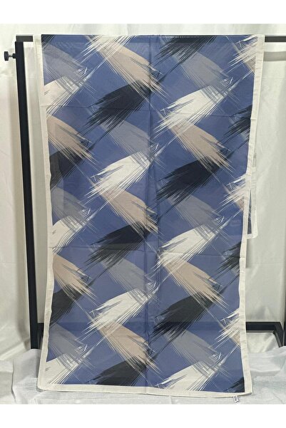 Shawl Passion Čal poliester albastru cu model retro