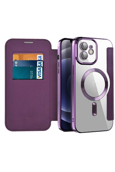 SKYDDAR INNOVATION Husă pentru iPhone 12, SmartMag Book, Magsafe, RFID, supor...