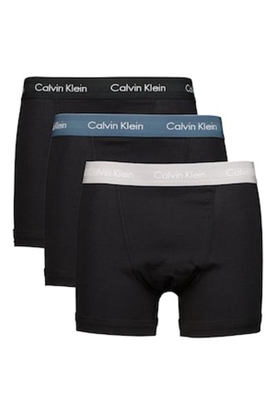 Calvin Klein , Set of boxers with logo - 3 pairs, Light gray, Dusty blue, Faded black, M