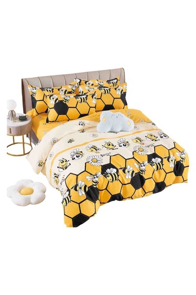 OEM Elegant Single Bedding Set for One Person, 4 Pieces, Finet Cotton, Colorful, H9
