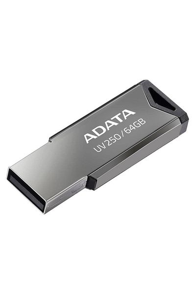 Adata Uv250 Usb Stick, 64g, Usb 2.0, Metallic Design, Grey