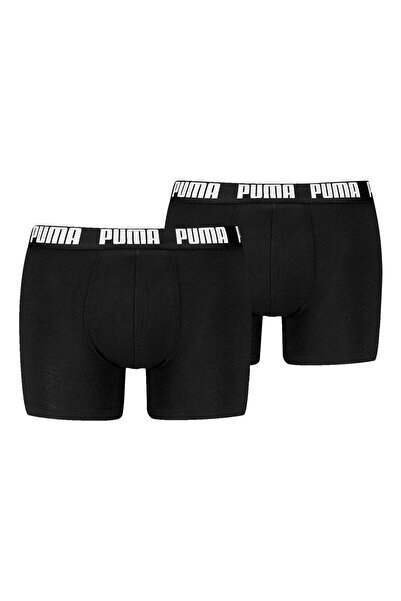 Puma , Set of Boxers with Logo Band at the Waist - 2 Pairs, White and Black, 2XL