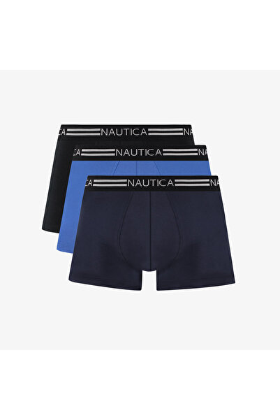 Nautica Erkek Mavi Standart Fit 3'lü Boxer
