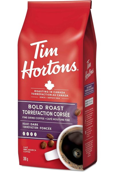 Tim Hortons Tim Hortons Bold Roast Fine Ground Coffee Dark Roast 300g Bag