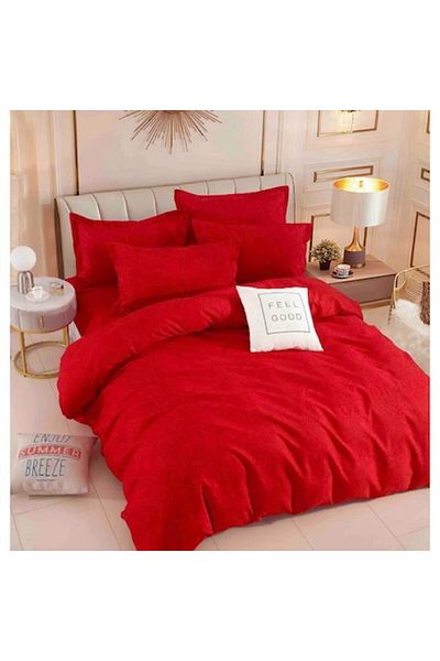 OEM Elegant Double Bed Bedset - 6 Pieces, Cotton Finet