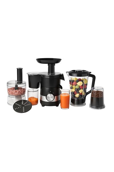 Blasko Set Blender 6 în 1 – 450W, Tocator, Mixer, Tel, Stick Blender, Maruntitor, Vas 500ml