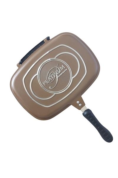 PLATINUM COLLECTION Tigaie Dubla Grill Platinum Collection DADG28, interior antiaderent, 28 cm, marmura, Rose Gold