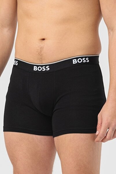 BOSS , Set of boxers with logo waistband - 3 pairs, Black, Grey, XL