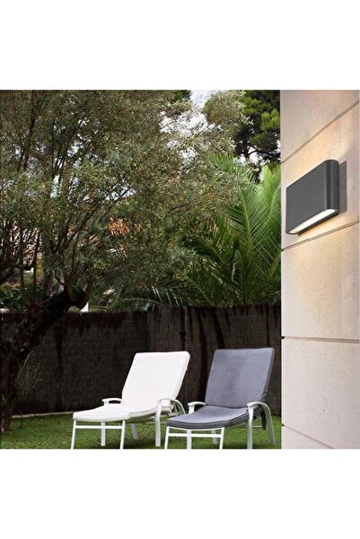 LUXXO Aplica LED de interior/exterior, Slim Black, 2x3W, Neagra