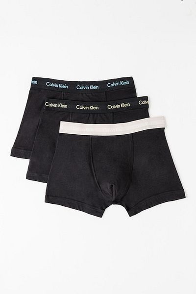Calvin Klein , Set de boxeri cu logo - 3 perechi, Negru stins, Albastru deschis, Grej, S